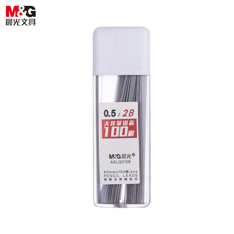 晨光(M&G) ASLQ31082B5 2B自动铅笔芯 0.5mm 100根/盒（单位：盒）