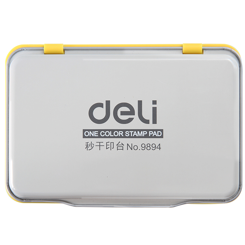 得力(deli) 9894 106*67mm 方形 金属 秒干 空白 印台（单位：个） 红色