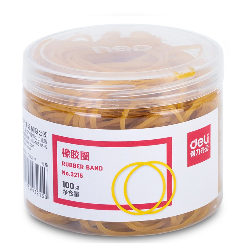 得力（deli） 3215 橡胶圈 100g（单位：筒）