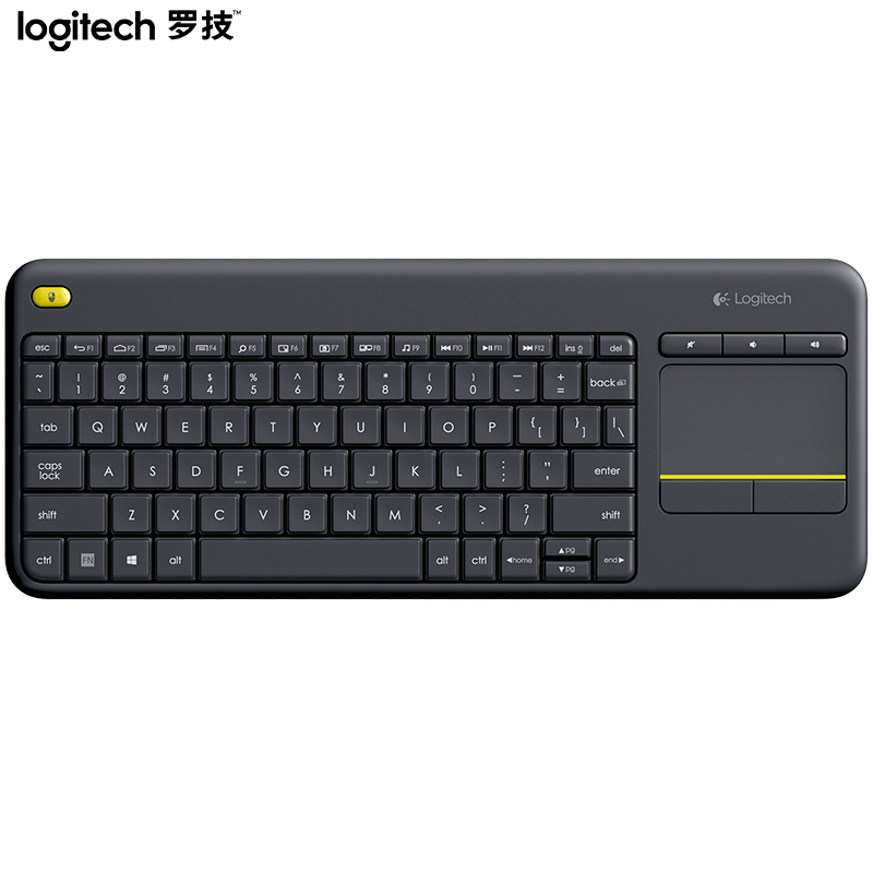 罗技(Logitech) 无线键盘 K400plus 黑色