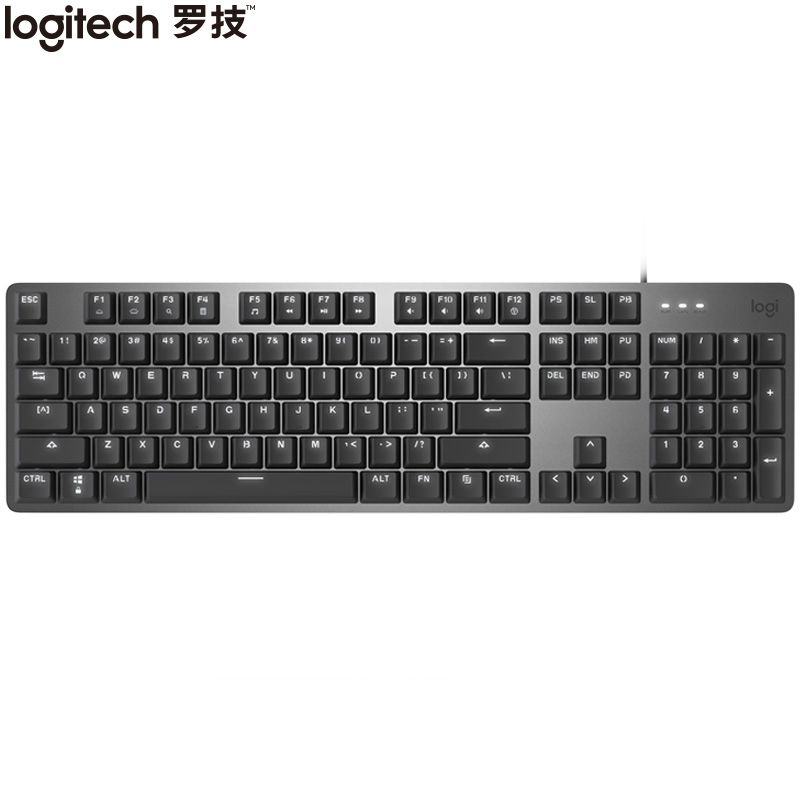 罗技(Logitech) 机械有线键盘 K845 单光 TTC轴 青轴 黑色