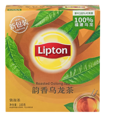 立顿（Lipton）乌龙茶 茶包茶叶 休闲办公室居家旅行下午茶 茶碎袋泡茶 （非独立包装）乌龙茶1.8g*100包